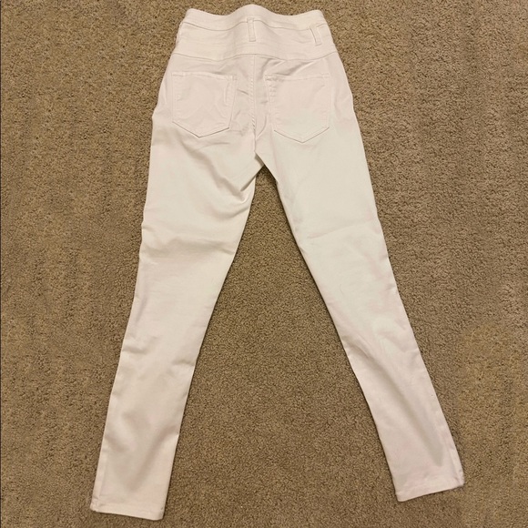 Junior’s High Waisted White Skinny Jeans - Picture 2 of 2